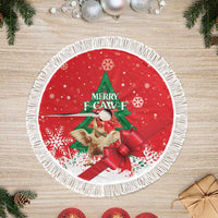 Funny Christmas Chicken Tree Skirt Merry F Caw F - Wonder Print Shop