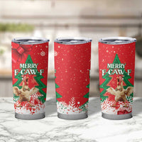 Funny Christmas Chicken Tumbler Cup Merry F Caw F - Wonder Print Shop