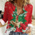 Funny Christmas Chicken Women Casual Shirt Merry F Caw F - Wonder Print Shop