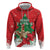 Funny Christmas Chicken Zip Hoodie Merry F Caw F - Wonder Print Shop