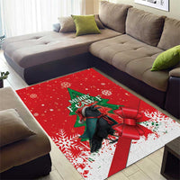 Funny Christmas Raven Area Rug Merry F Caw F - Wonder Print Shop