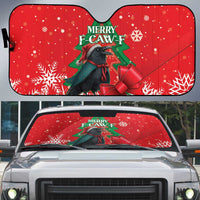 Funny Christmas Raven Auto Sun Shade Merry F Caw F - Wonder Print Shop
