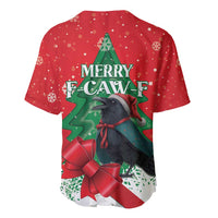 Funny Christmas Raven Baseball Jersey Merry F Caw F - Wonder Print Shop