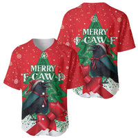 Funny Christmas Raven Baseball Jersey Merry F Caw F - Wonder Print Shop