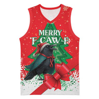 Funny Christmas Raven Basketball Jersey Merry F Caw F - Wonder Print Shop