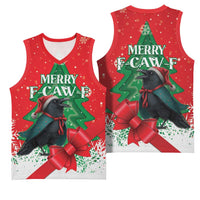 Funny Christmas Raven Basketball Jersey Merry F Caw F - Wonder Print Shop