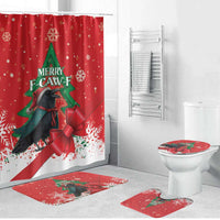 Funny Christmas Raven Bathroom Set Merry F Caw F - Wonder Print Shop