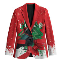Funny Christmas Raven Blazer Merry F Caw F - Wonder Print Shop