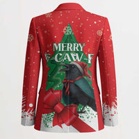 Funny Christmas Raven Blazer Merry F Caw F - Wonder Print Shop