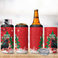 Funny Christmas Raven 4 in 1 Can Cooler Tumbler Merry F Caw F - Wonder Print Shop