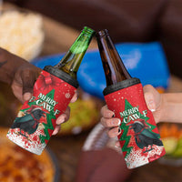 Funny Christmas Raven 4 in 1 Can Cooler Tumbler Merry F Caw F - Wonder Print Shop