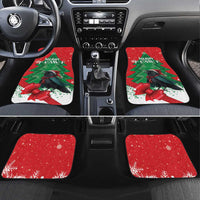 Funny Christmas Raven Car Mats Merry F Caw F - Wonder Print Shop