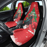 Funny Christmas Raven Car Seat Cover Merry F Caw F - Wonder Print Shop