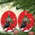 Funny Christmas Raven Ceramic Ornament Merry F Caw F - Wonder Print Shop