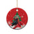Funny Christmas Raven Ceramic Ornament Merry F Caw F - Wonder Print Shop