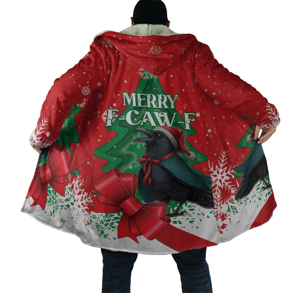 Funny Christmas Raven Cloak Merry F Caw F - Wonder Print Shop