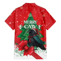 Funny Christmas Raven Family Matching Mermaid Dress and Hawaiian Shirt Merry F Caw F - Wonder Print Shop
