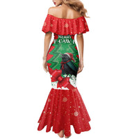 Funny Christmas Raven Family Matching Mermaid Dress and Hawaiian Shirt Merry F Caw F - Wonder Print Shop