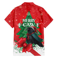 Funny Christmas Raven Family Matching Puletasi and Hawaiian Shirt Merry F Caw F - Wonder Print Shop