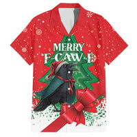 Funny Christmas Raven Family Matching Tank Maxi Dress and Hawaiian Shirt Merry F Caw F - Wonder Print Shop