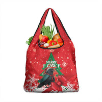 Funny Christmas Raven Grocery Bag Merry F Caw F - Wonder Print Shop