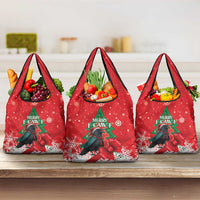 Funny Christmas Raven Grocery Bag Merry F Caw F - Wonder Print Shop