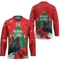 Funny Christmas Raven Hockey Jersey Merry F Caw F - Wonder Print Shop