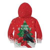 Funny Christmas Raven Kid Hoodie Merry F Caw F - Wonder Print Shop