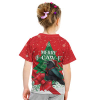 Funny Christmas Raven Kid T Shirt Merry F Caw F - Wonder Print Shop