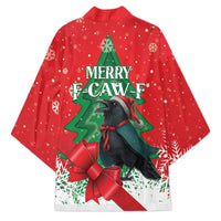 Funny Christmas Raven Kimono Merry F Caw F - Wonder Print Shop