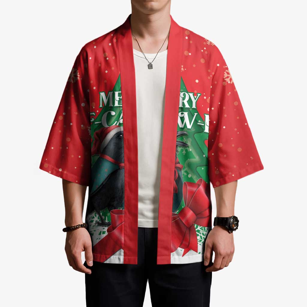 Funny Christmas Raven Kimono Merry F Caw F - Wonder Print Shop