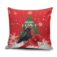 Funny Christmas Raven Pillow Cover Merry F Caw F - Wonder Print Shop