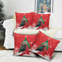 Funny Christmas Raven Pillow Cover Merry F Caw F - Wonder Print Shop