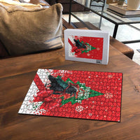 Funny Christmas Raven Puzzle Merry F Caw F - Wonder Print Shop