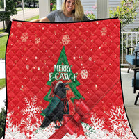 Funny Christmas Raven Quilt Merry F Caw F - Wonder Print Shop