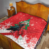 Funny Christmas Raven Quilt Merry F Caw F - Wonder Print Shop