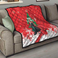 Funny Christmas Raven Quilt Merry F Caw F - Wonder Print Shop