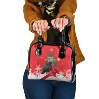 Funny Christmas Raven Shoulder Handbag Merry F Caw F - Wonder Print Shop