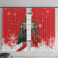 Funny Christmas Raven Window Curtain Merry F Caw F - Wonder Print Shop