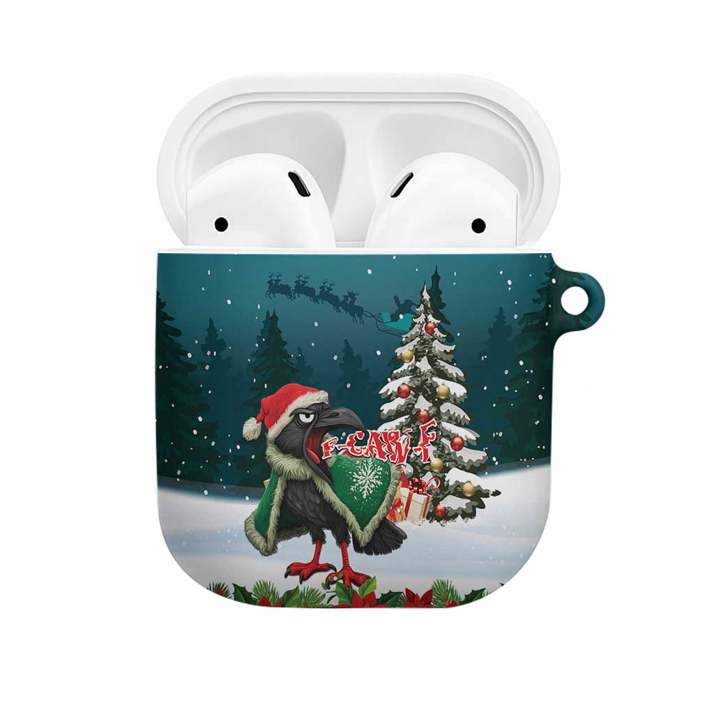 F Caw F Raven Santa AirPods Case Funny Christmas - Wonder Print Shop