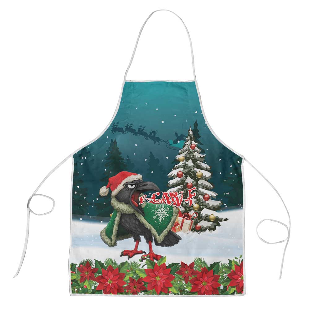 F Caw F Raven Santa Apron Funny Christmas - Wonder Print Shop