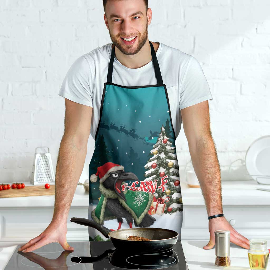 F Caw F Raven Santa Apron Funny Christmas - Wonder Print Shop