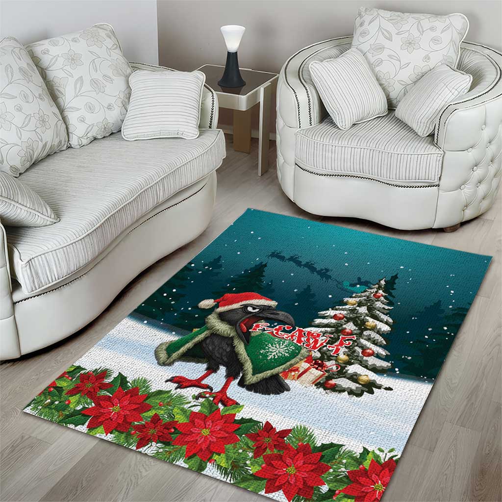 F Caw F Raven Santa Area Rug Funny Christmas - Wonder Print Shop