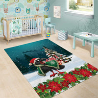 F Caw F Raven Santa Area Rug Funny Christmas - Wonder Print Shop