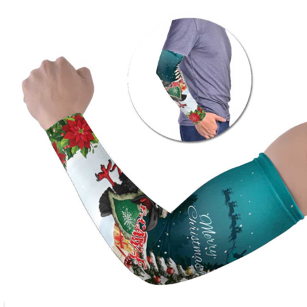 F Caw F Raven Santa Arm Sleeves Funny Christmas - Wonder Print Shop