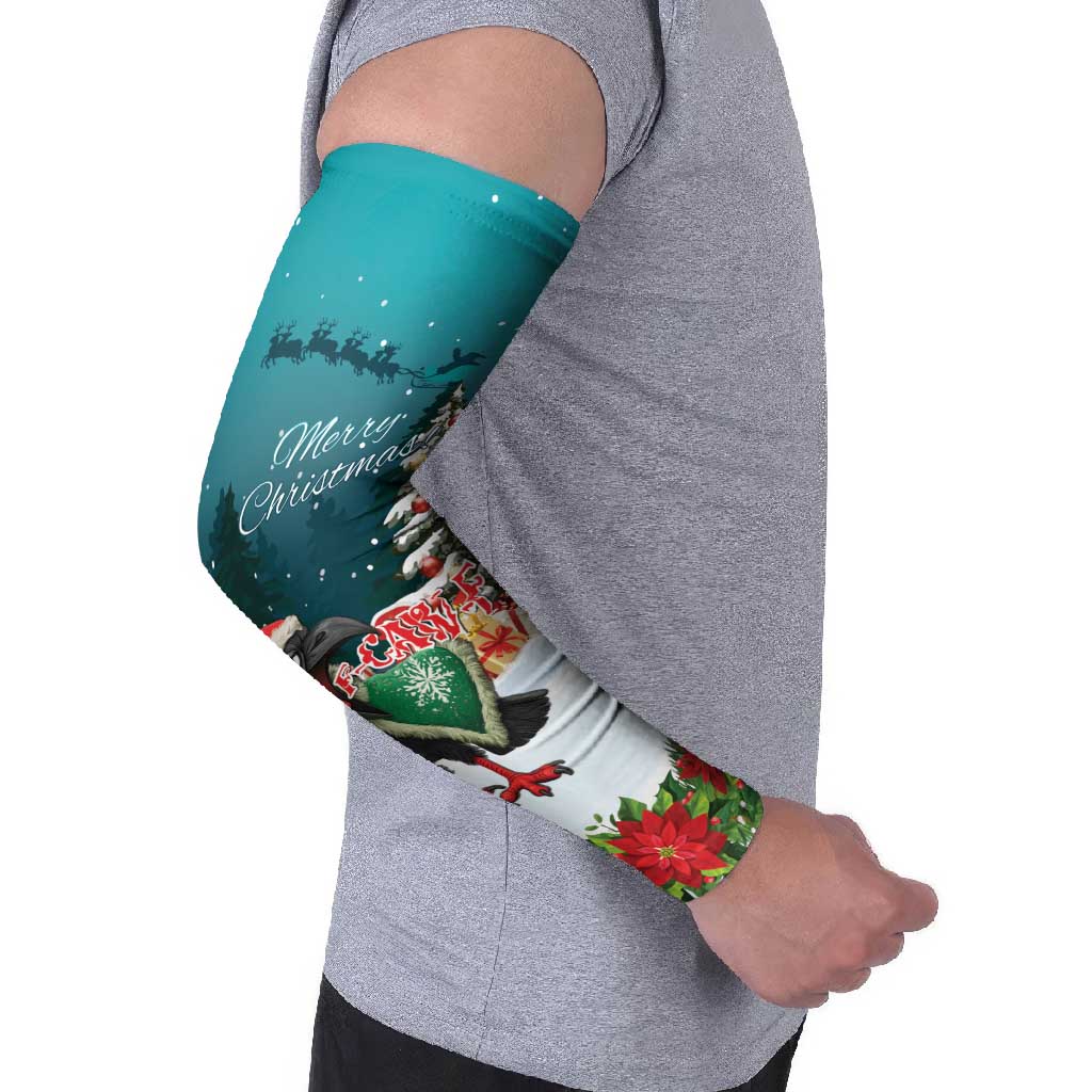 F Caw F Raven Santa Arm Sleeves Funny Christmas - Wonder Print Shop