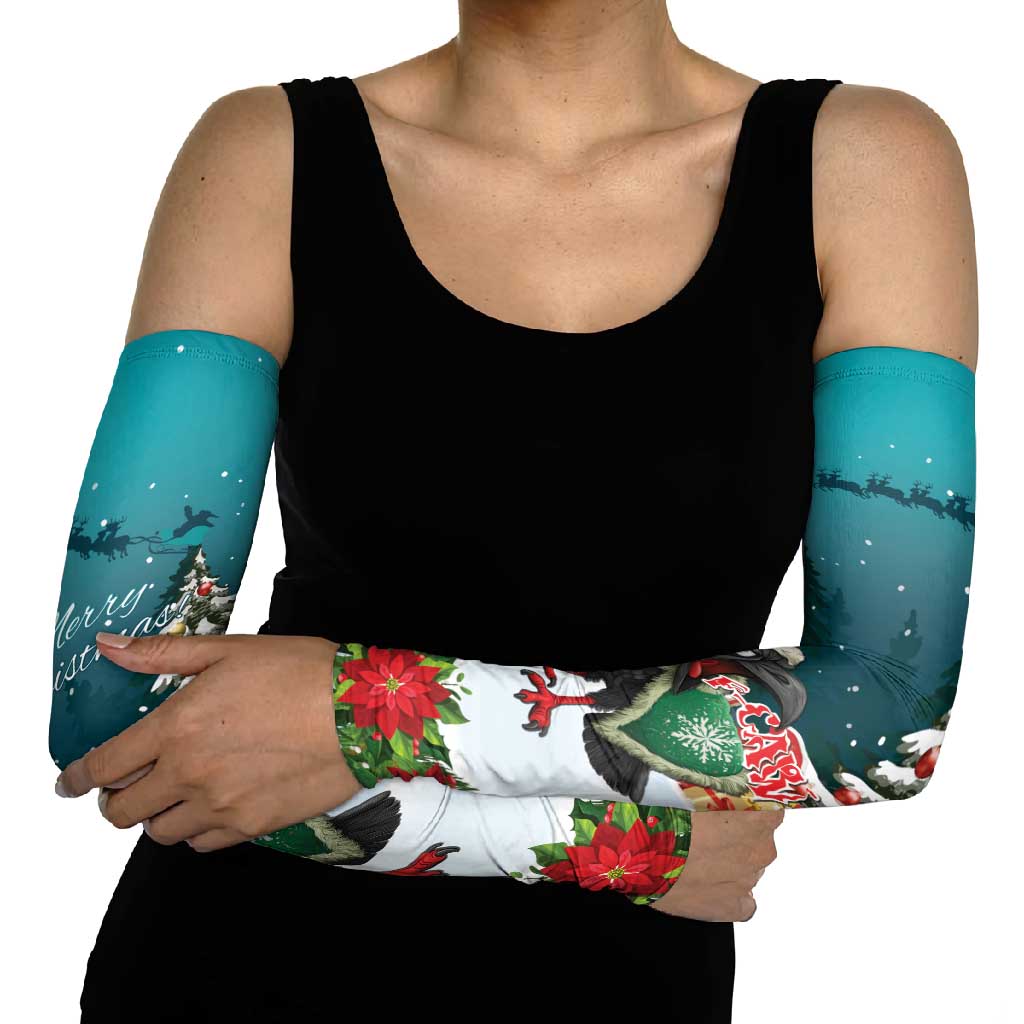 F Caw F Raven Santa Arm Sleeves Funny Christmas - Wonder Print Shop