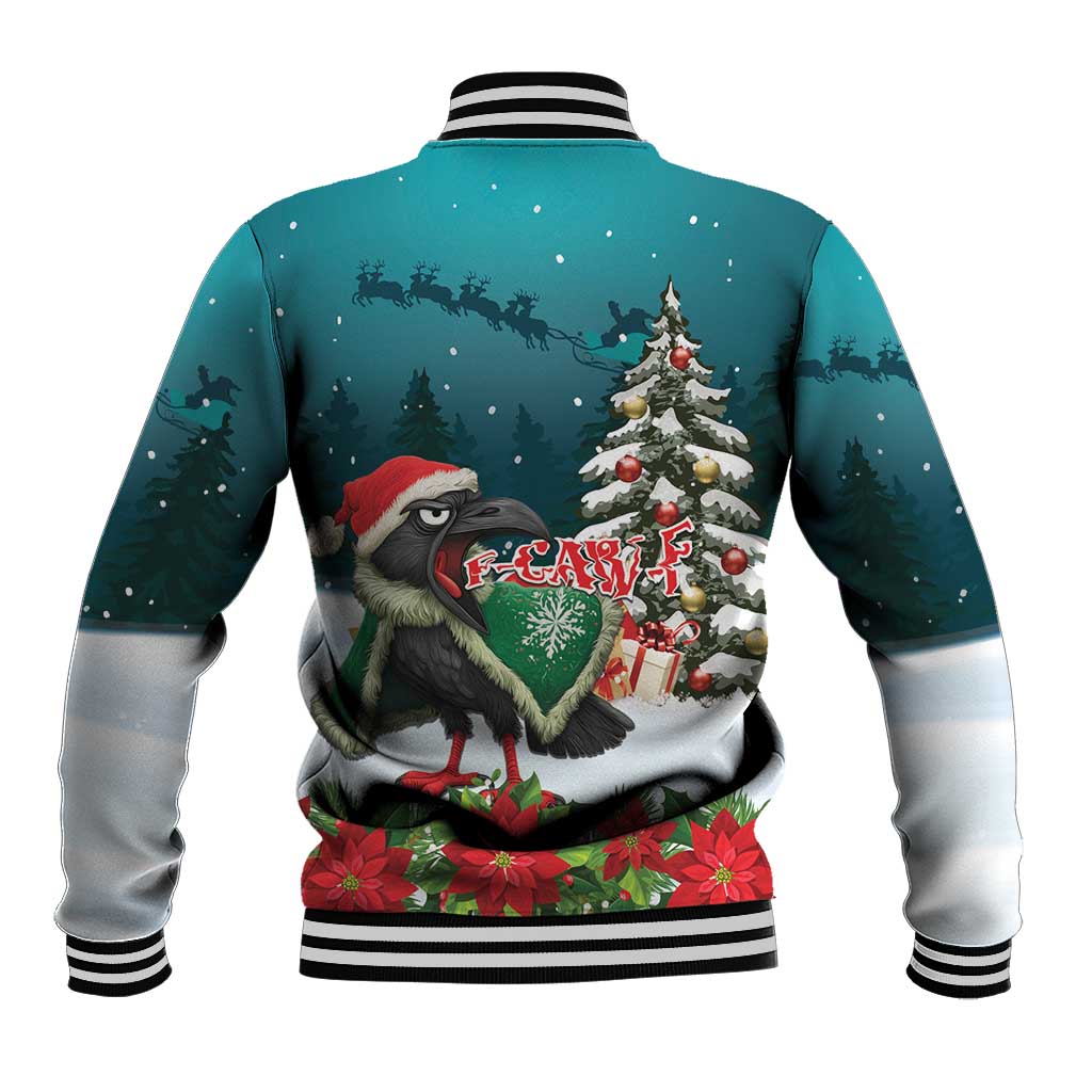 F Caw F Raven Santa Baseball Jacket Funny Christmas - Wonder Print Shop