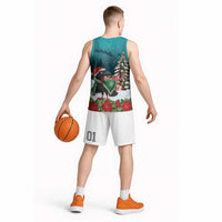 F Caw F Raven Santa Basketball Jersey Funny Christmas - Wonder Print Shop