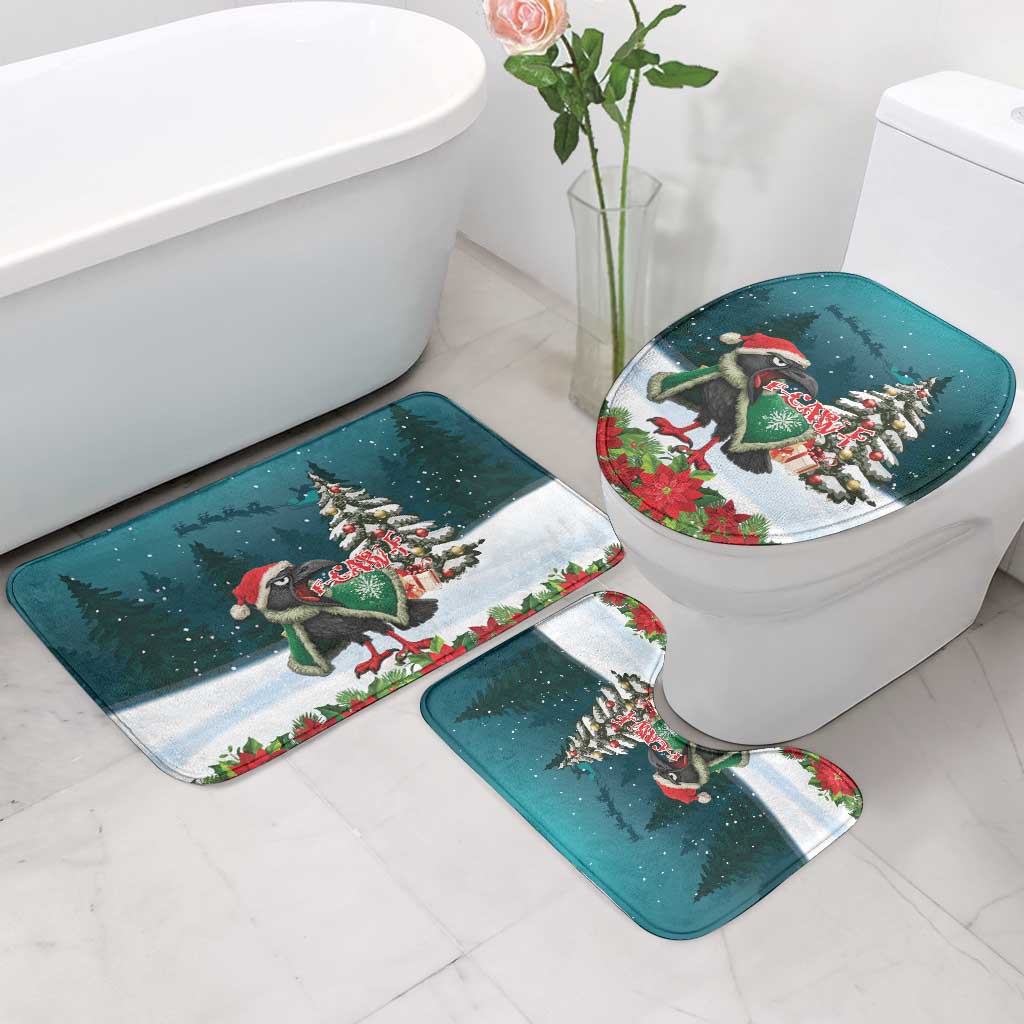 F Caw F Raven Santa Bathroom Set Funny Christmas - Wonder Print Shop